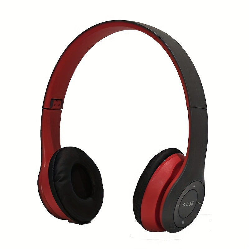 Wireless Foldable Headphones with Hi-Def Sound Microphone for Gaming and Calls