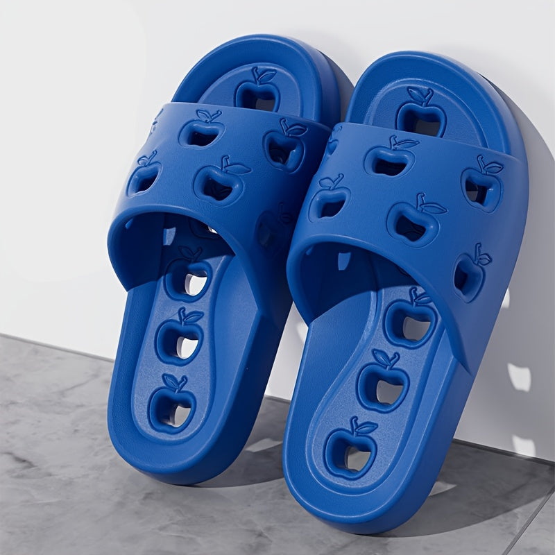 Women's Bathroom Slippers Soft Sole Quick-Dry Cute Apple Indoor Outdoor