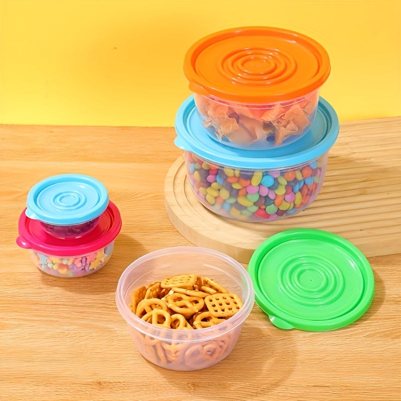 5-Piece Large Capacity Plastic Storage Containers with Lids BPA-Free Dishwasher Safe Kitchen Organizer