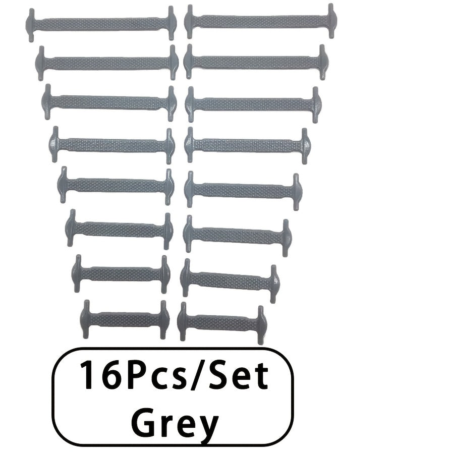 16 шт. силиконовых шнурков без узла для кроссовок и повседневной обуви