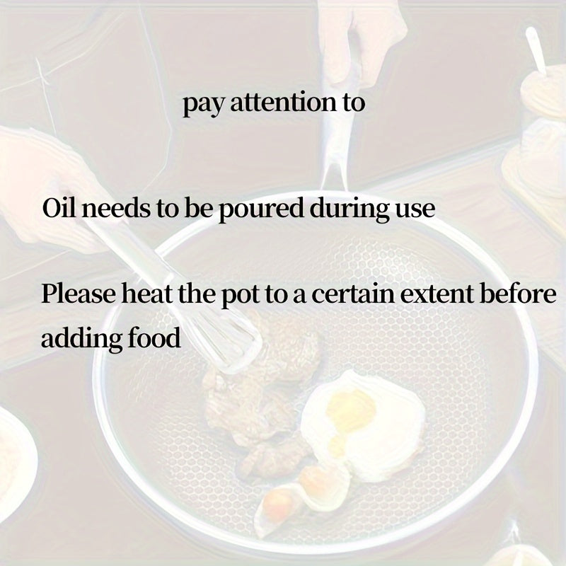 Stainless Steel Wok with Honeycomb Non-Stick Coating for Gas and Induction Stoves