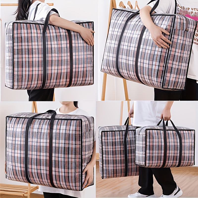 Plastic Storage Bag with Zipper Handles for Closet Organization 3.2 Cu Ft Lightweight