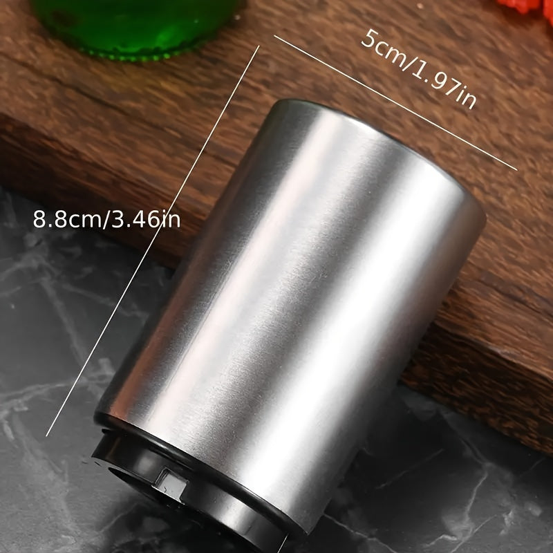 Premium zanglamas po'latdan yasalgan avtomatik shisha ochgich bilan shishalarni osonlik bilan oching, bu uy, oshxona, bar va restoran muhitlari uchun ideal.