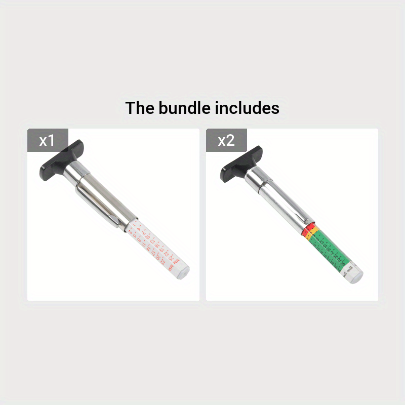 Avtomobil g'ildiraklarining tishli chuqurlik o'lchagichi 25mm Universal g'ildirak o'lchash asbobi