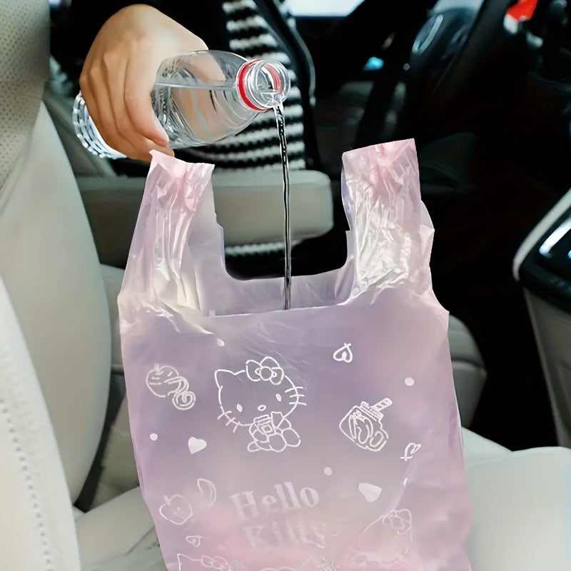 50 Pack Pink Car Trash Bags Mini Plastic Garbage Bags for Travel and Outdoor