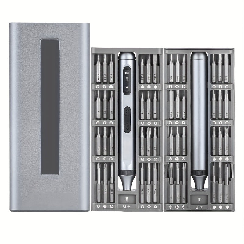 Electric Screwdriver Set with 50 Interchangeable Bits Rechargeable High Torque Quiet Durable