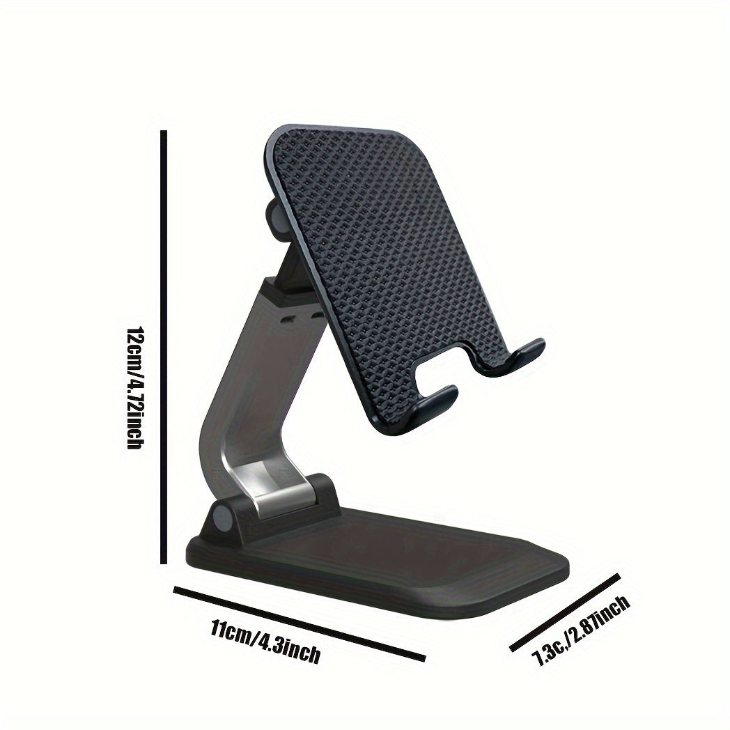 Foldable Metal Phone Stand with 360° Rotation for Phones and Tablets