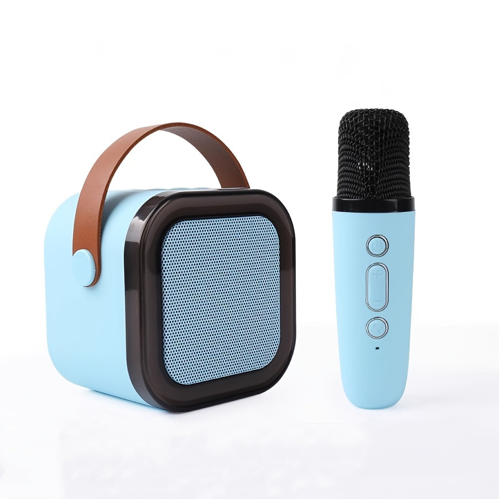 LED chiroq, simsiz karaoke, qo'l mikrofoni, ovoz balansi va USB zaryadlash bilan jihozlangan portativ subwoofer, oilaviy yig'ilishlar va tug'ilgan kunlar uchun.