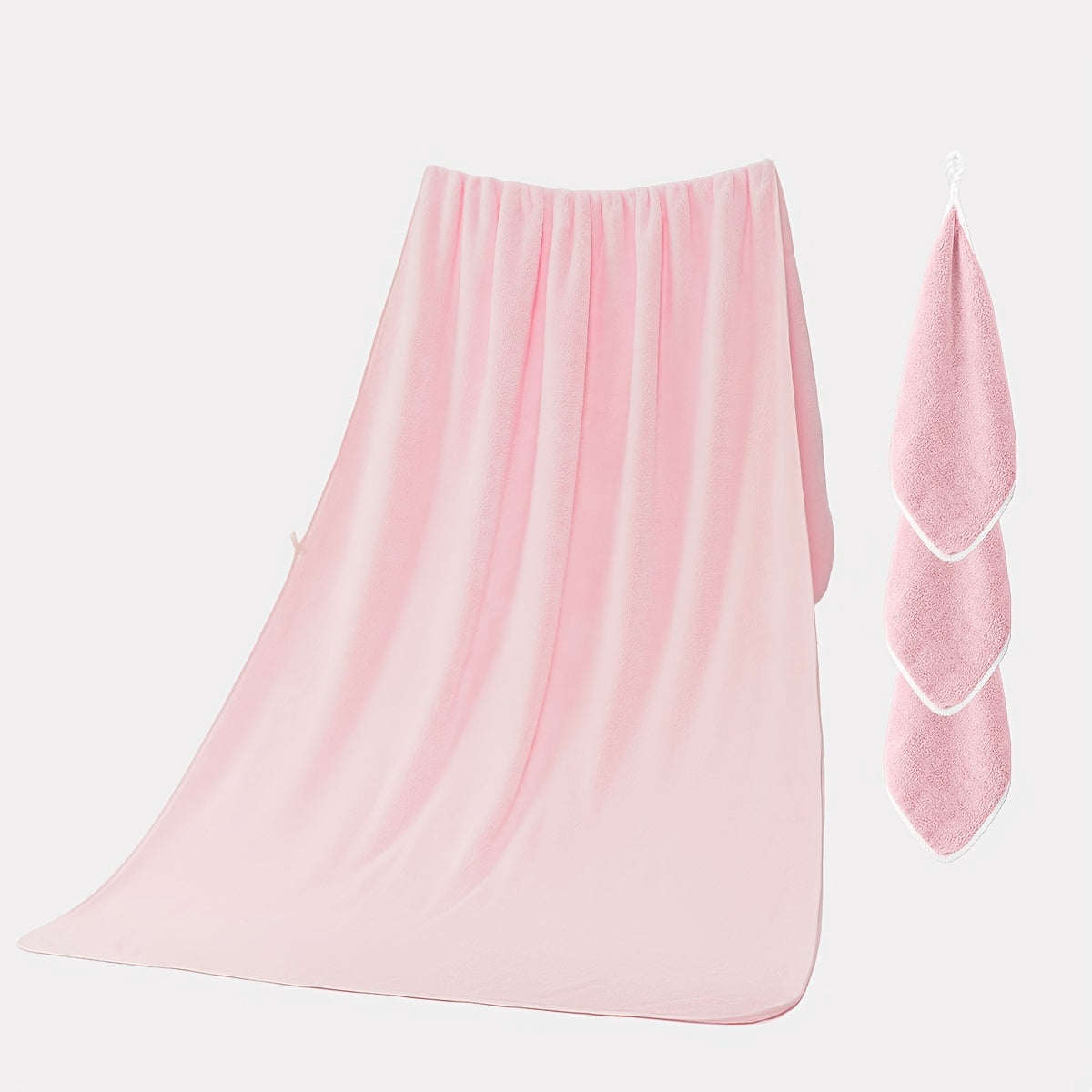 Juego de 4 toallas de algodón, incluyendo 1 XL y 3 toallas de mano para uso en el baño