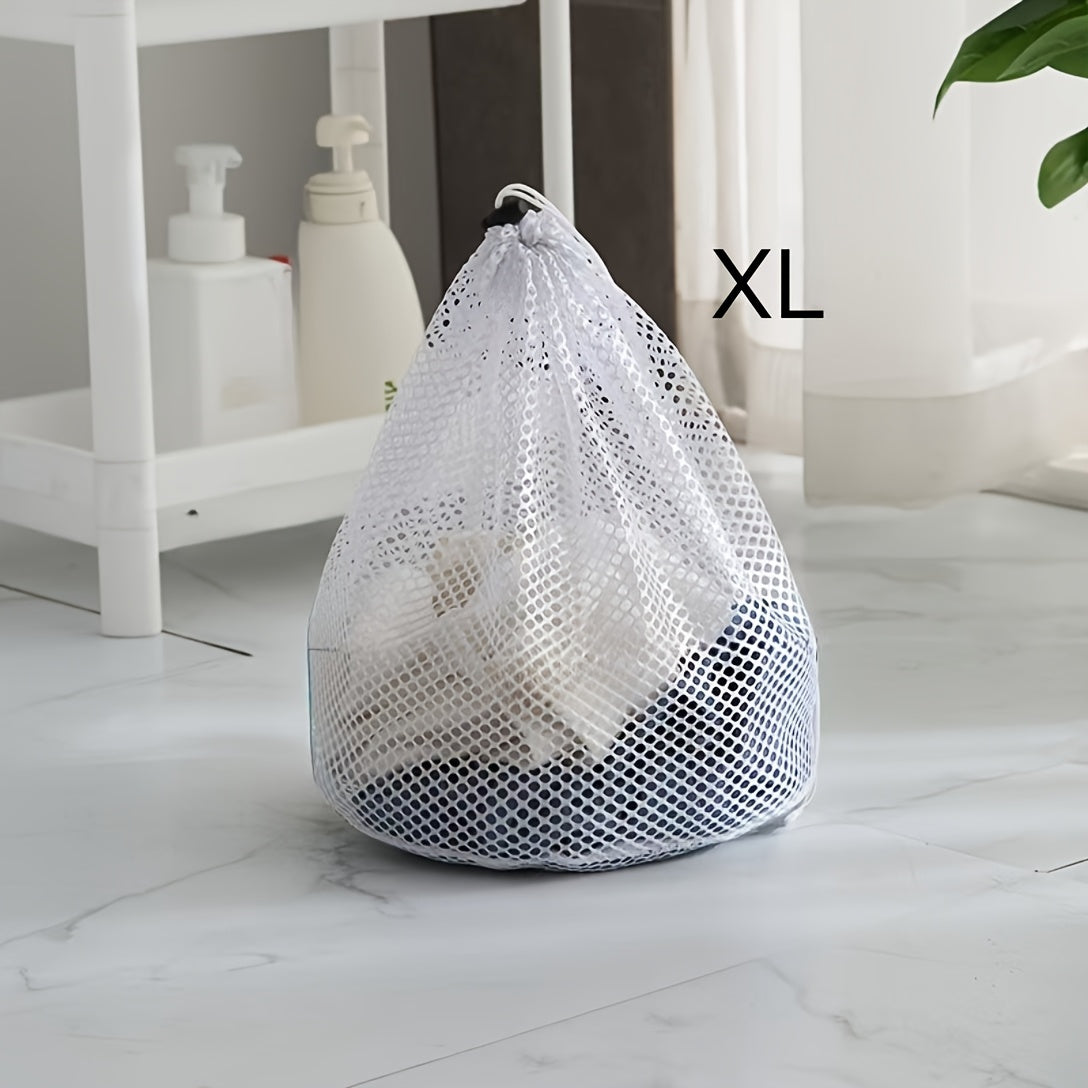 Large Oval Non-Woven Fabric Laundry Bag with Drawstring for Delicates and Travel