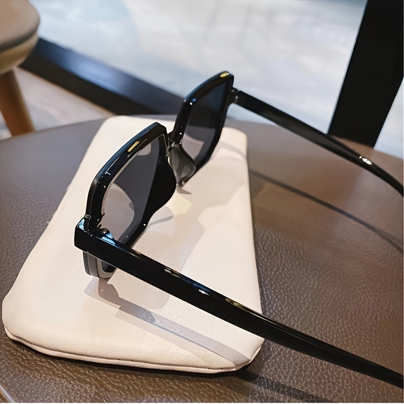 Gafas de marco cuadrado oversized para mujer para conducir moda decorativa de plástico