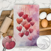 Juego de 2 toallas de cocina suaves con diseño de corazón y globo, absorbentes, 16x24 pulgadas
