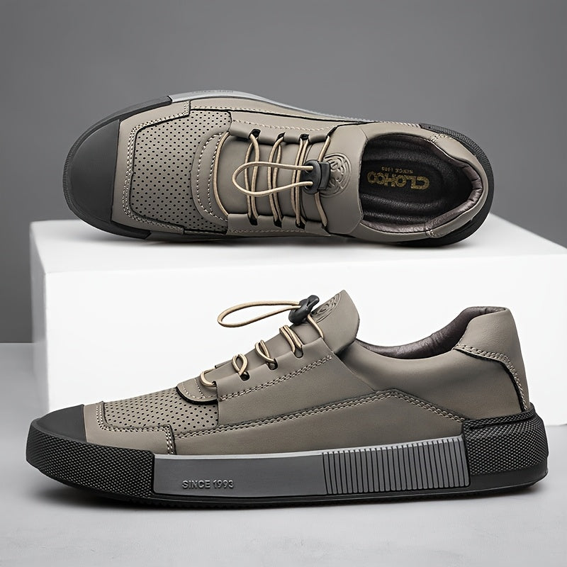 Men's Casual Sneakers Breathable Synthetic Upper Rubber Sole All-Season Low Top Streetwear