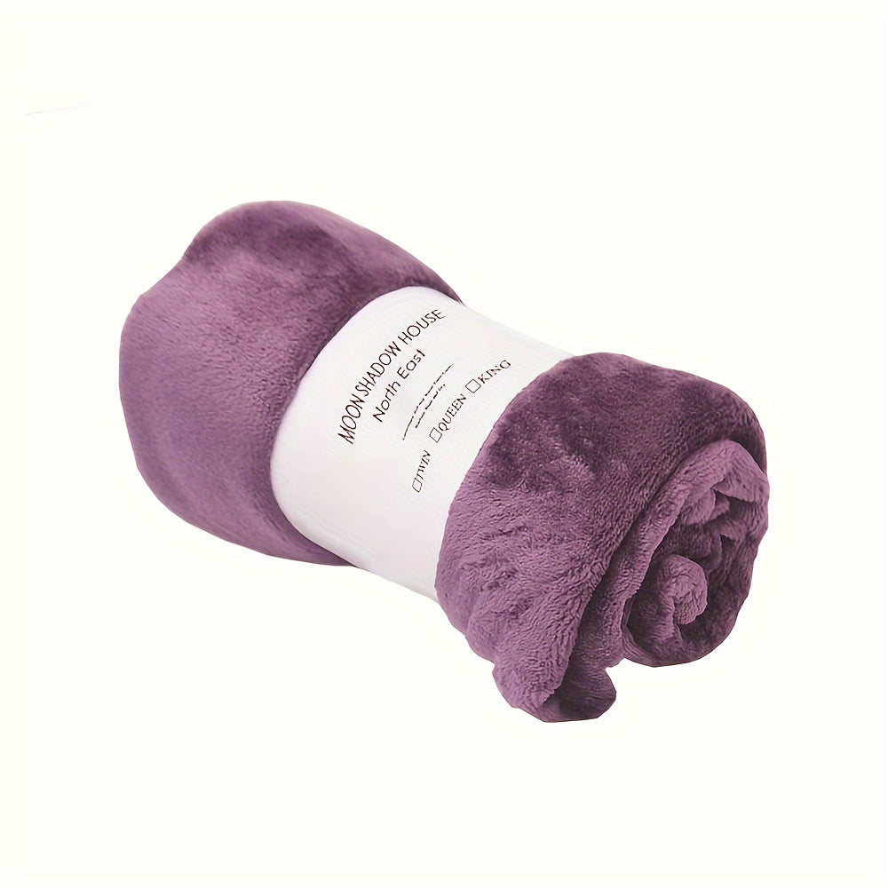 Fleece Blanket for Couch Solid Color 300GSM Soft Fuzzy Cozy All Seasons