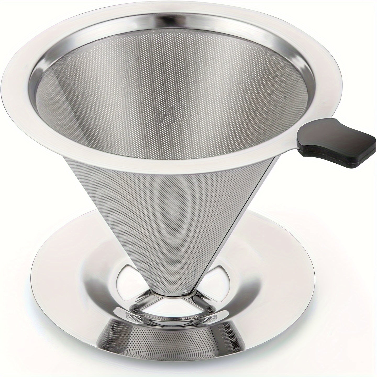 Stainless Steel Coffee Filter Reusable Double-Layer for Pourover Brewing