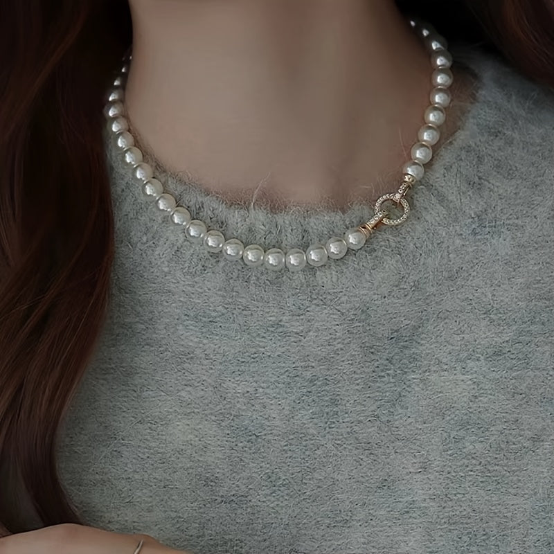 Boho Freshwater Pearl Necklace December Birthstone Silver Clasp Natural Stone Elegant Jewelry for Women and Men