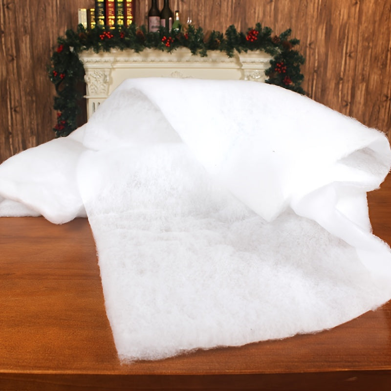 Artificial Snow Roll for Christmas Decorations and DIY Projects White Thick Fake Snow Cover