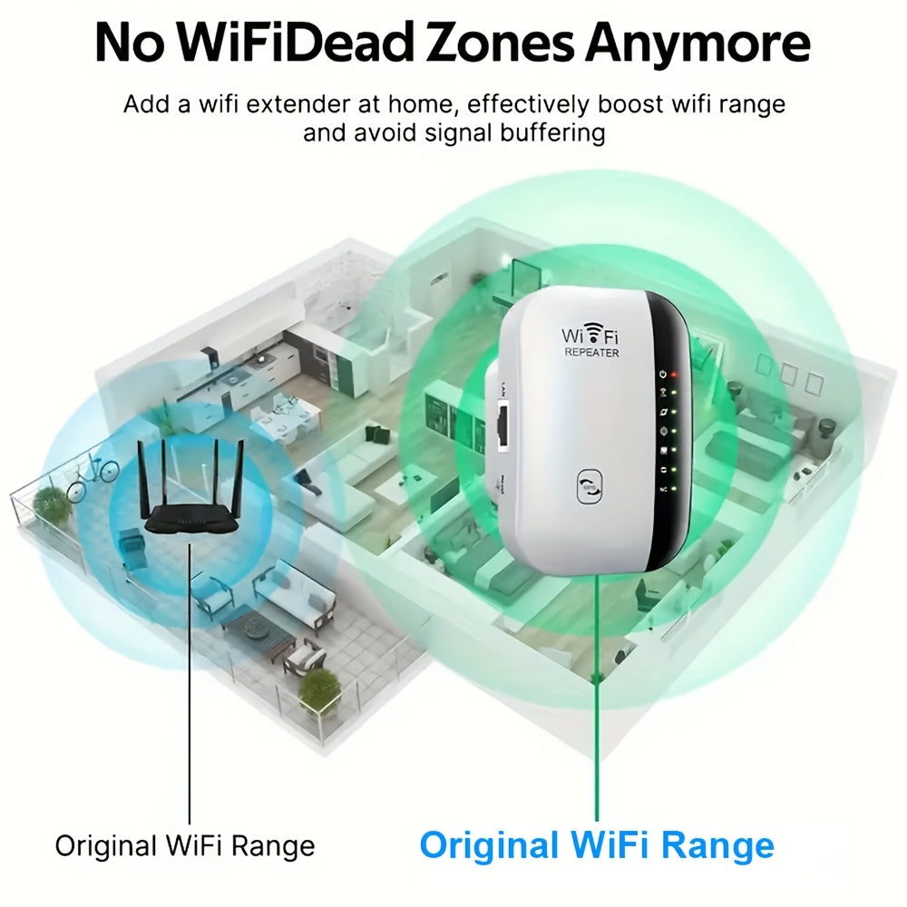 300Мбит/с Двухдиапазонный Wi-Fi повторитель маршрутизатор усилитель сигнала для больших домов