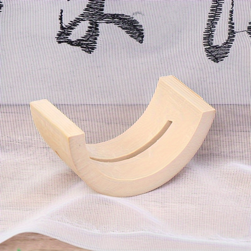 Bamboo Fan Stand with Wooden Holder for Home and Office Decor