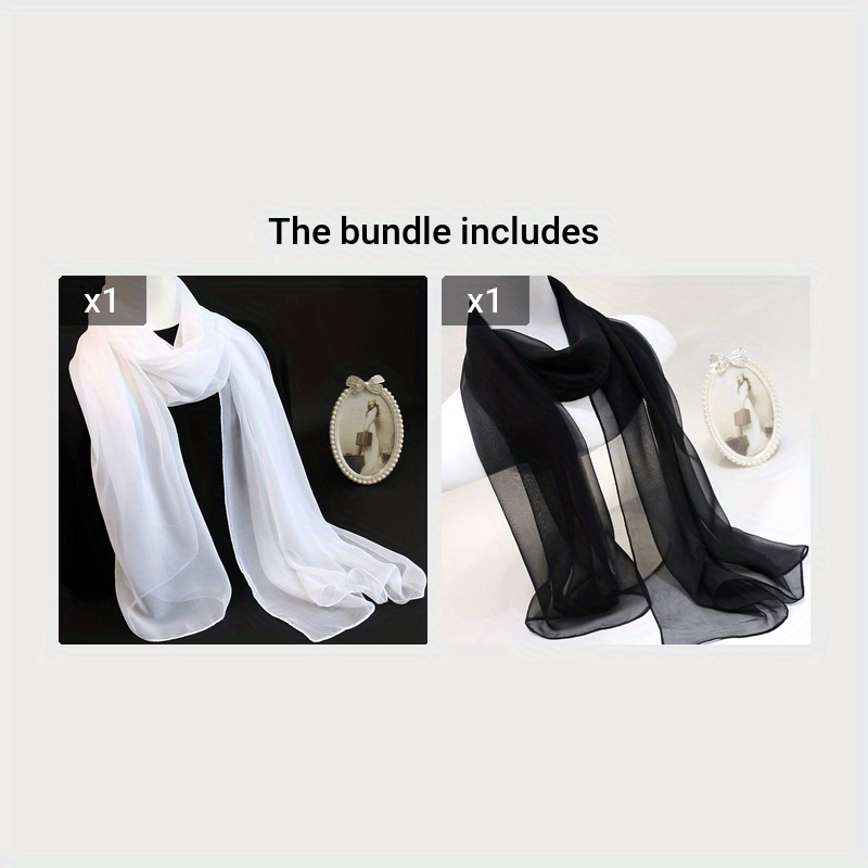 Ayollar uchun engil chiffon shalvar, bir xil ranglar, yupqa sharf, quyoshdan himoyalash, sayohat, plyaj uchun