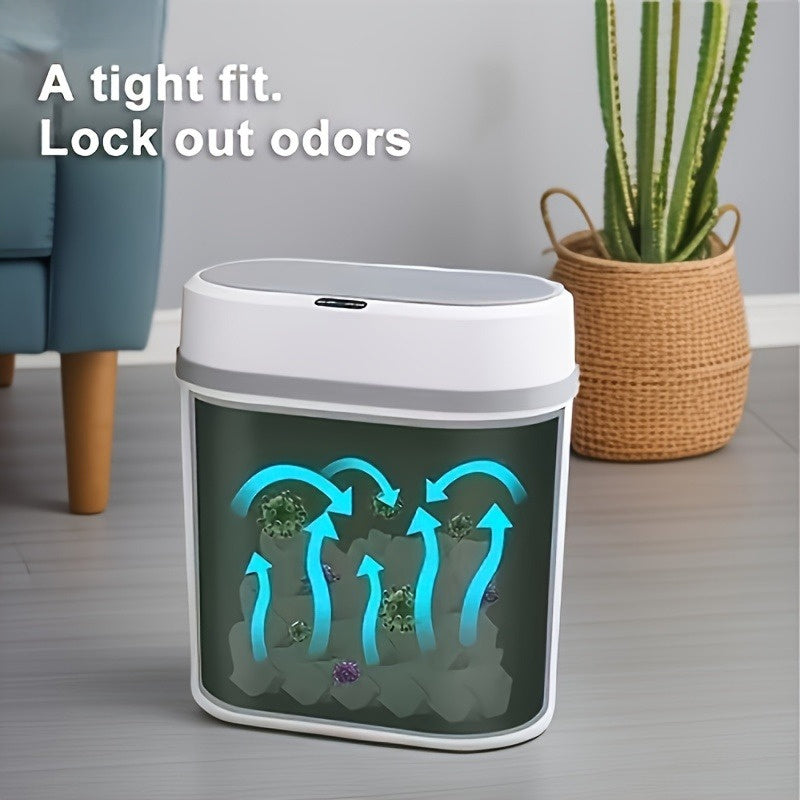 Uy uchun ishlatiladigan batareya bilan ishlaydigan ABS rezina aqlli sensor axlat qutisi