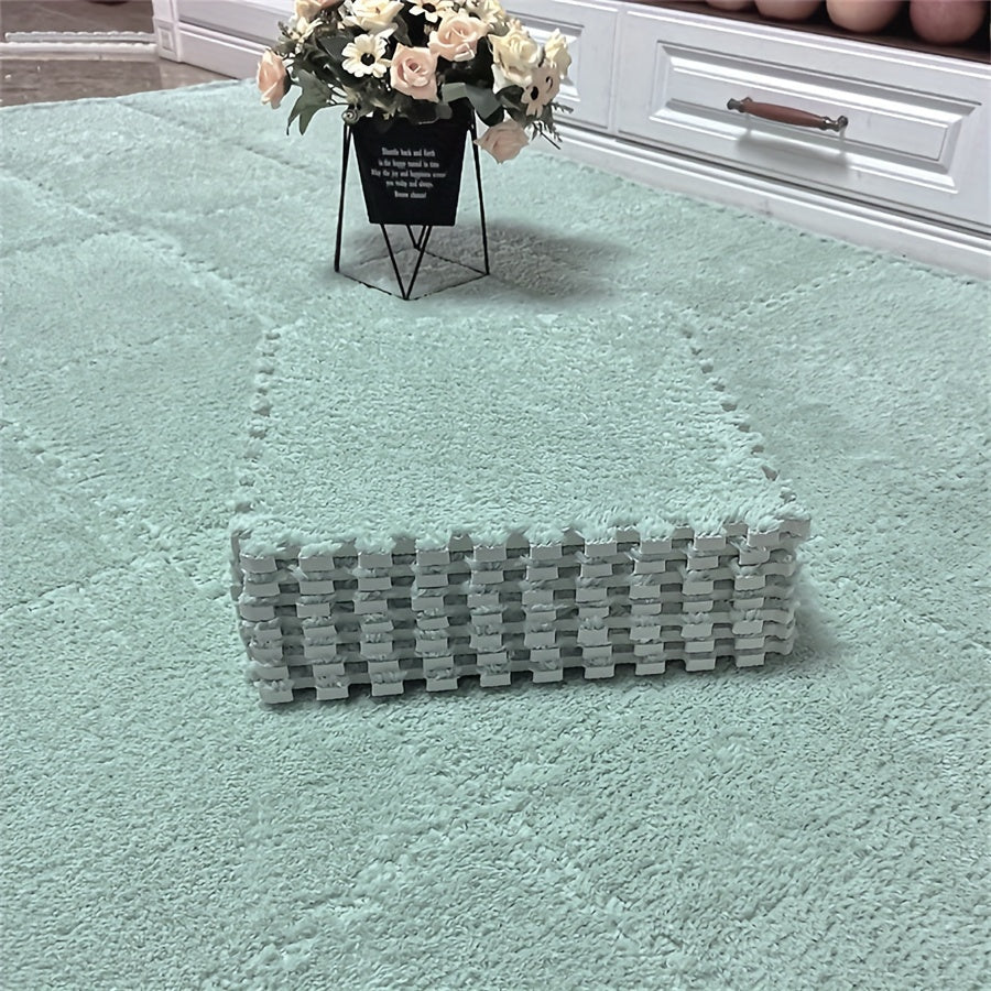 12 Piece Interlocking Carpet Tile Set for Bedroom Living Room 29.97x29.97cm