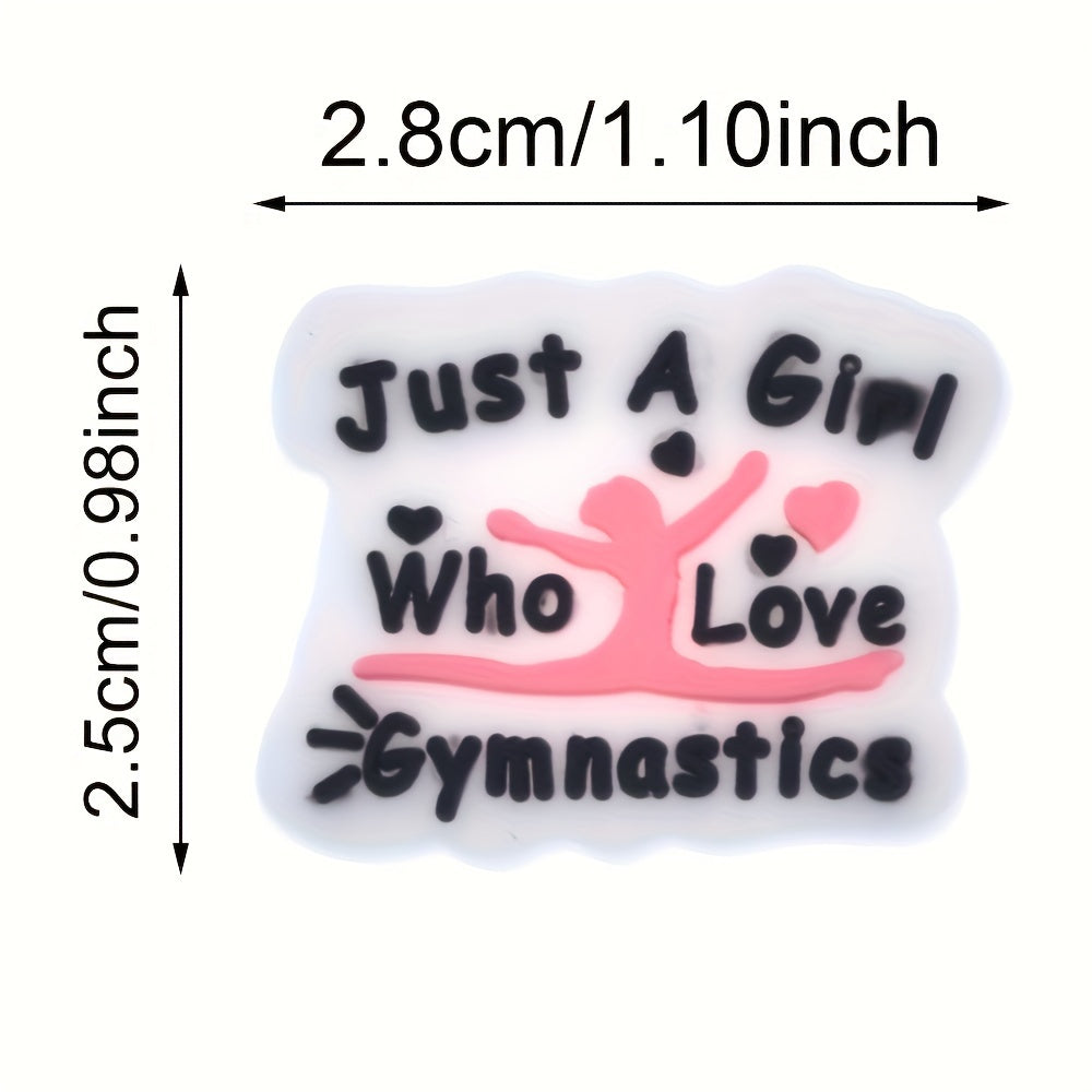 10 Pcs Gymnastics Shoe Charms Set Durable PVC Assorted Designs for Clogs