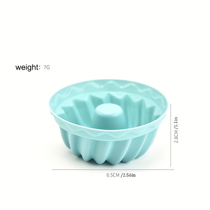 Silicone Heritage Mini Bundt Pans - 12 ta to'plam (6.5 sm), Fluted Tube Tortlarni tayyorlash uchun mukammal, Pishirish asboblari, Oshxona gadjetlari va aksessuarlar