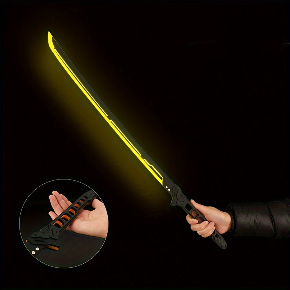 LED Illuminated Samurai Sword Replica 80cm Acrylic Cyberpunk Katana for Cosplay Party Photography
