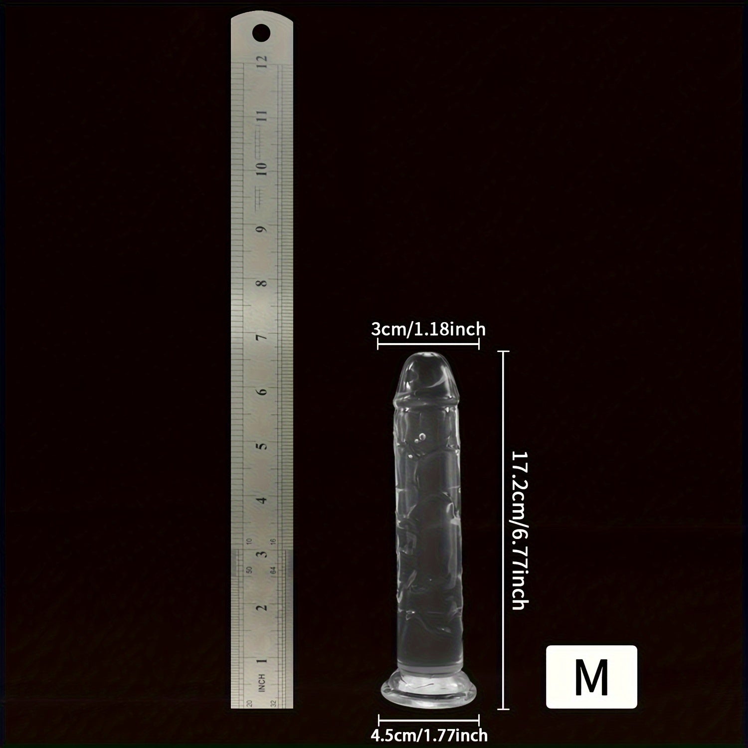 Unisex Silicone Hands-Free Dildo With Suction Cup Anal Plug Massager