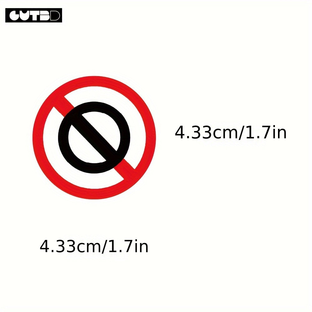 62pcs Waterproof PVC Stickers Cartoon Prohibitory Signs for Laptops Notebooks Phone Cases