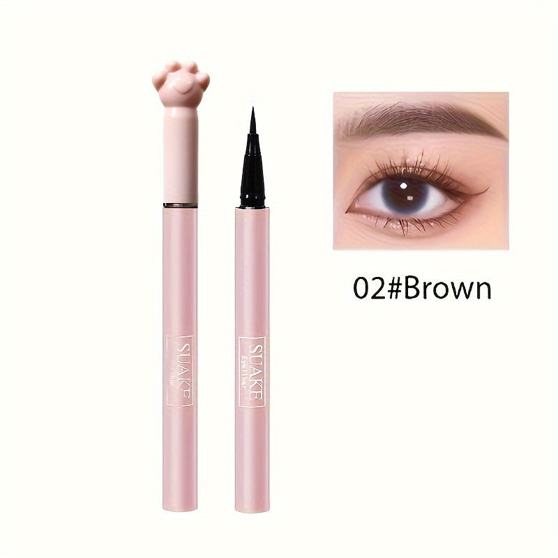 Women's Waterproof Liquid Eyeliner Pen Smudge-Proof Long Lasting Black Brown