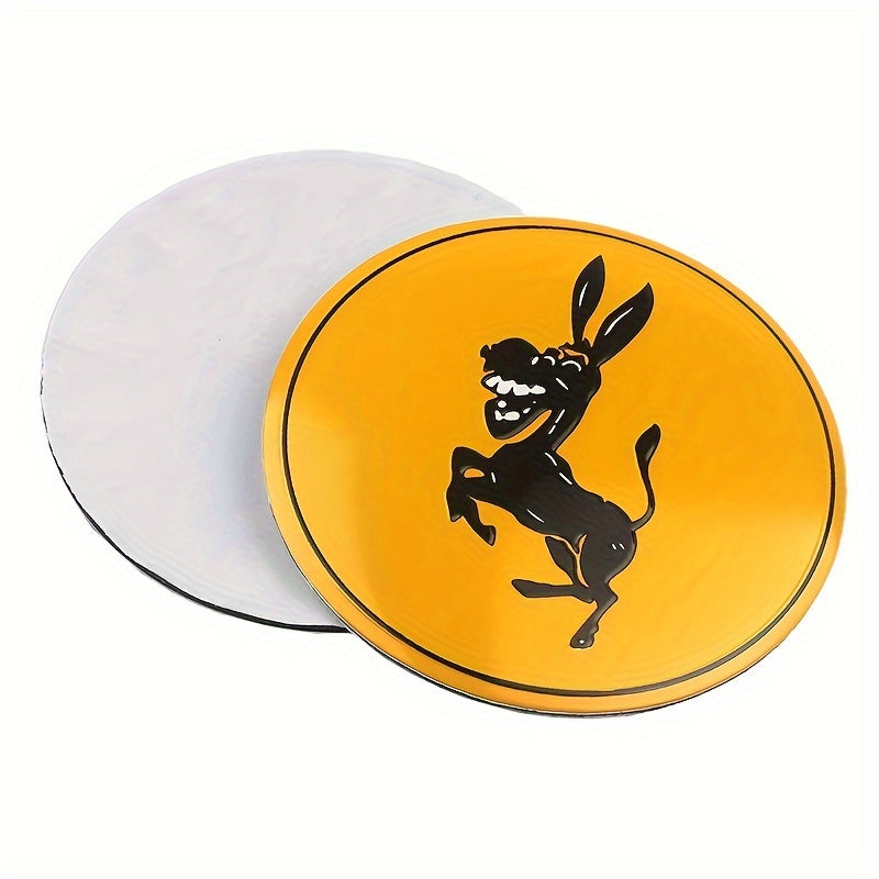 4pcs Aluminum Car Wheel Center Hub Cap Emblem Badge Decoration Funny Donkey Logo