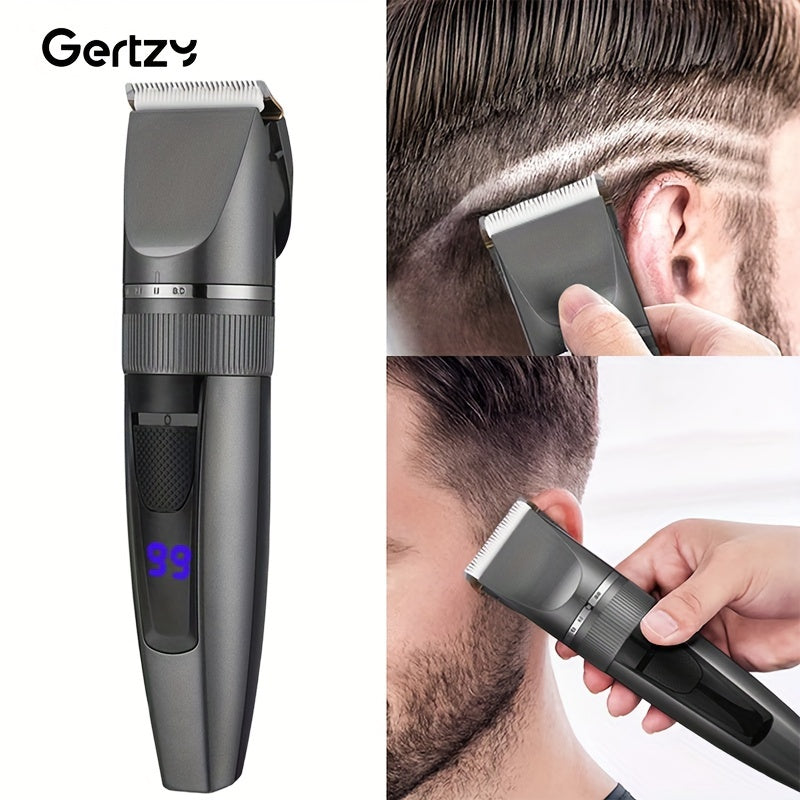 GERTZY Профессиональная машинка для стрижки волос - USB перезаряжаемый электрический триммер с керамическим лезвием 36V, аккумулятор 1200mAh для мужского парикмахера