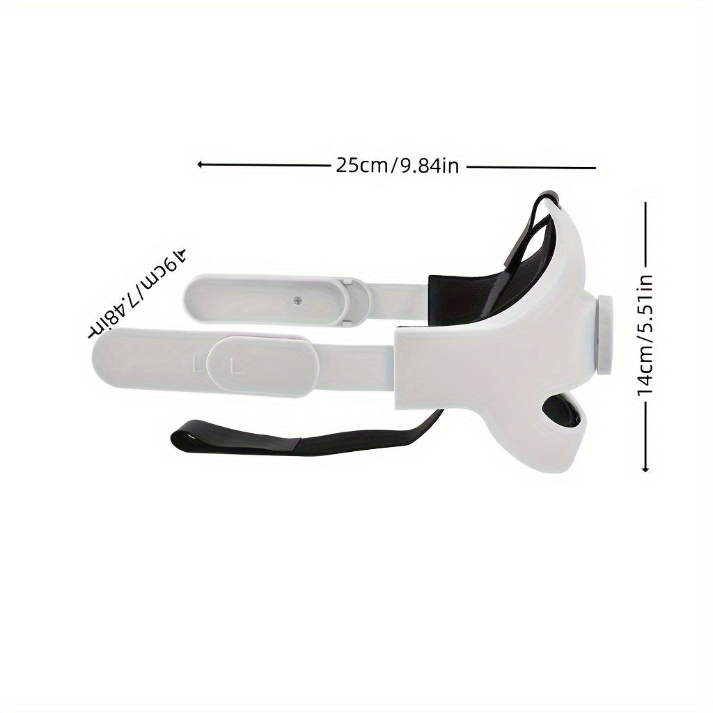 Ergonomic VR Head Strap for Quest 2 Adjustable Support Foam Cushion Durable ABS