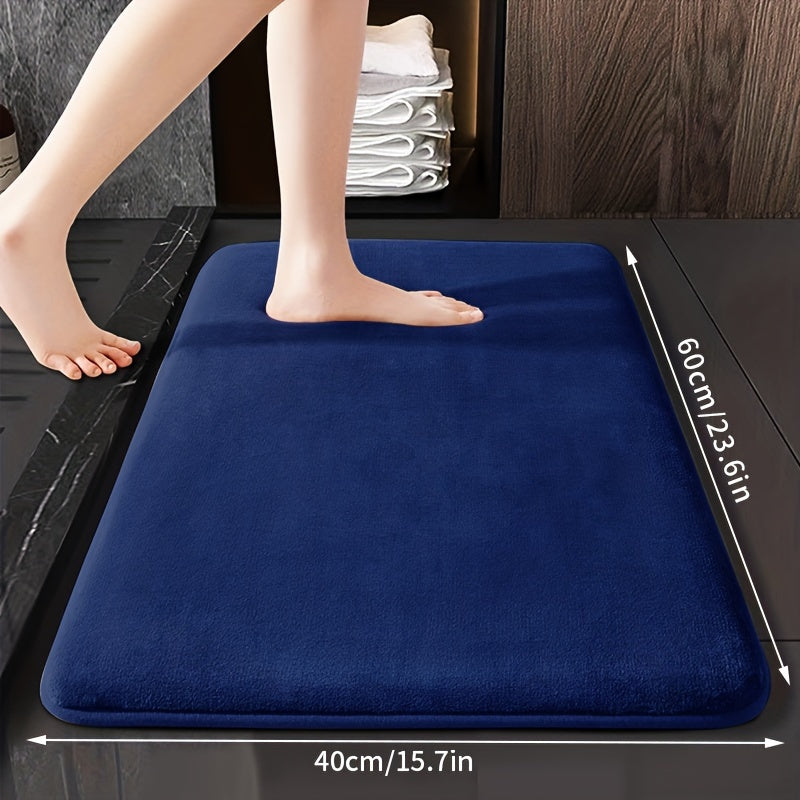 Thick Plush 25D Sponge Bath Mat Non-Slip Absorbent for Shower Kitchen Bedroom
