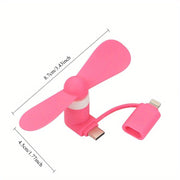 Portable Mini Phone Fan for Travel and Outdoors USB Powered Compact Handheld Fan