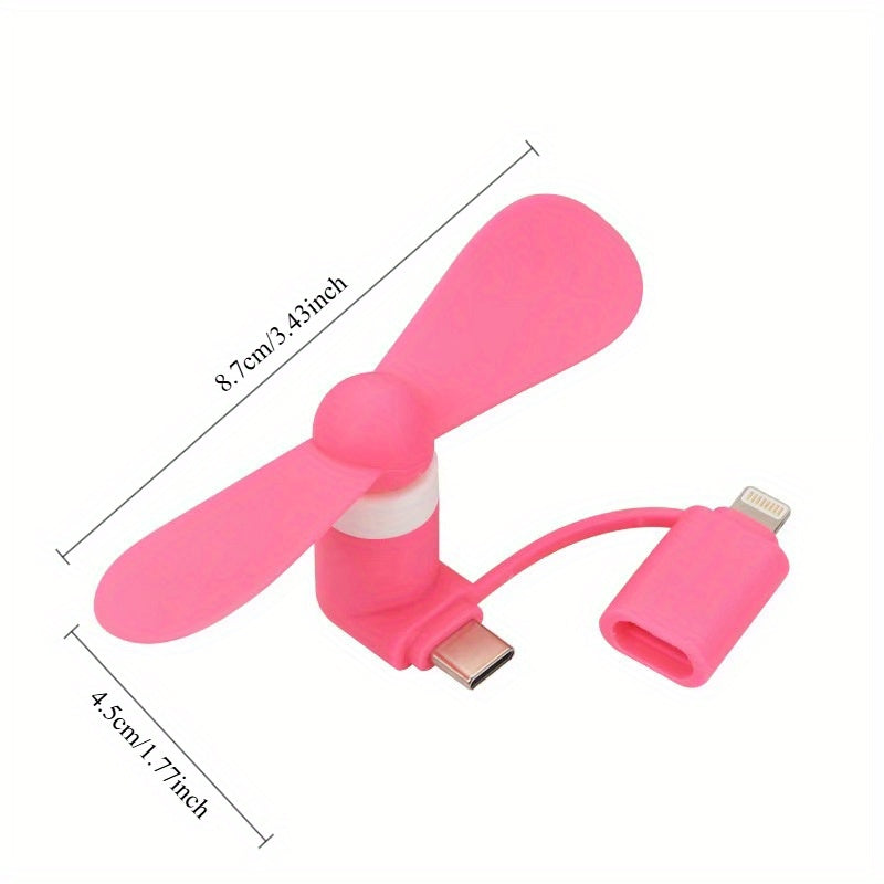 Portable Mini Phone Fan for Travel and Outdoors USB Powered Compact Handheld Fan