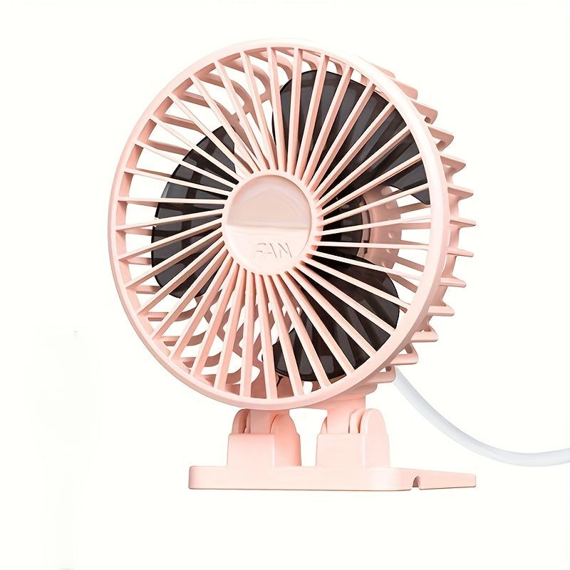 USB Desk Fan with 3 Speeds Quiet Portable Table Fan for Home Office Travel