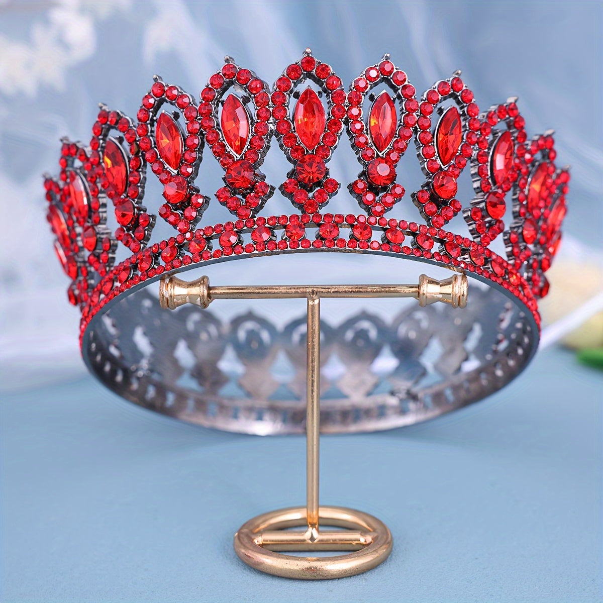 Bridal Tiara Rhinestone Baroque Style Wedding Crown for Special Occasions