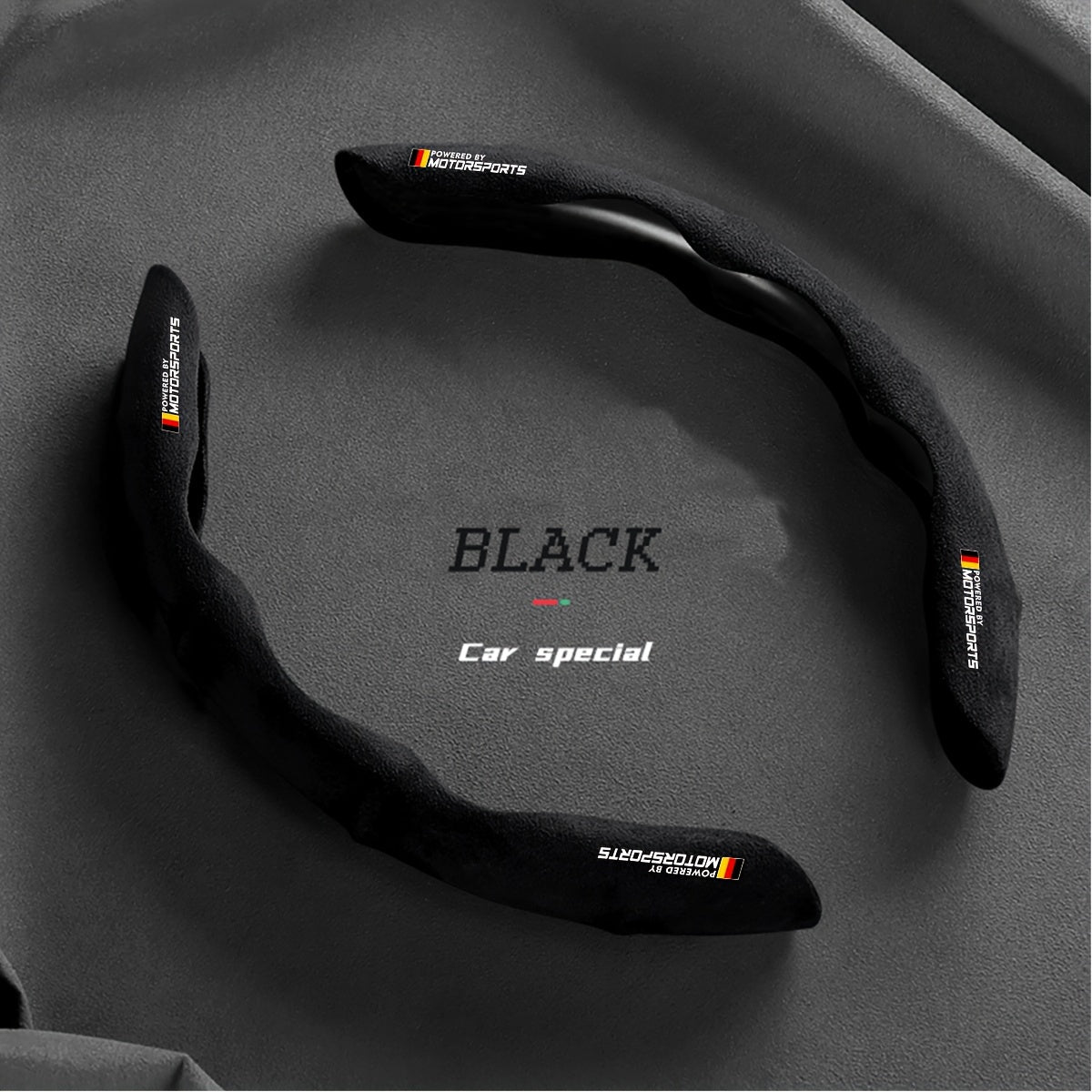 Fluffy Breathable Anti-Slip Steering Wheel Cover for 36-38cm Vehicles