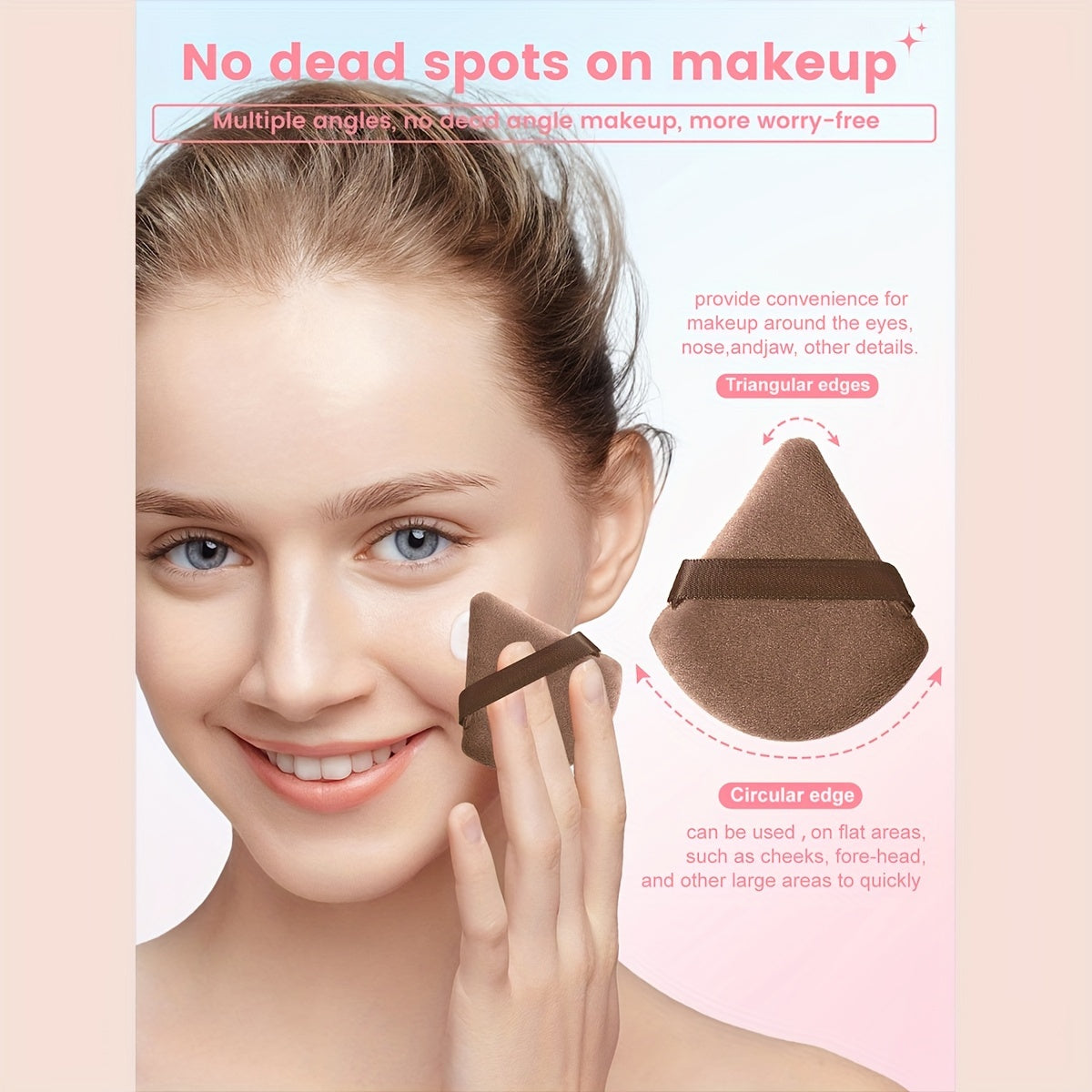 51-Piece Makeup Tool Set with Brushes Sponges Puffs and Accessories for Normal Skin