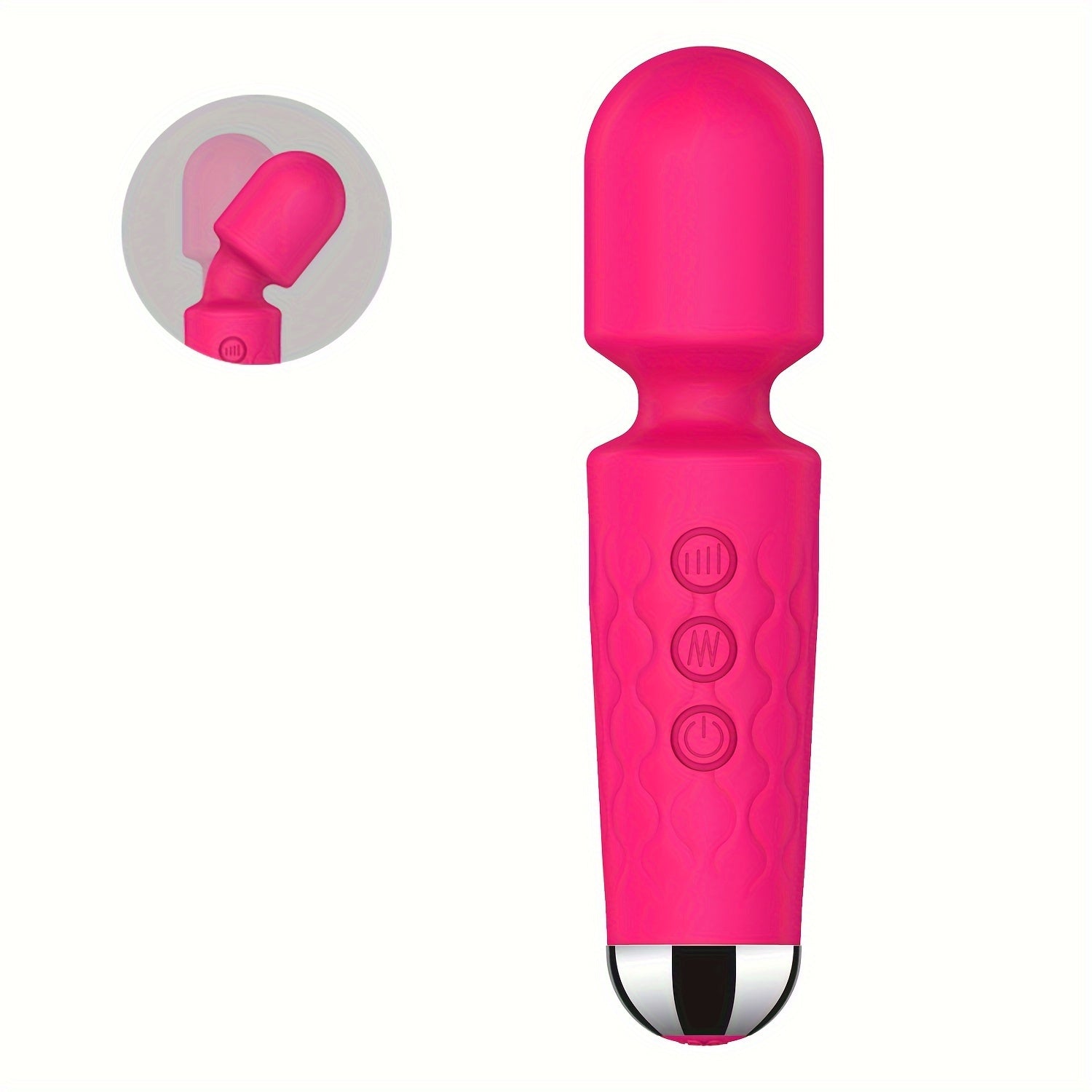 Women's Silicone Clitoral and Anal Vibrator Wand Sex Toy