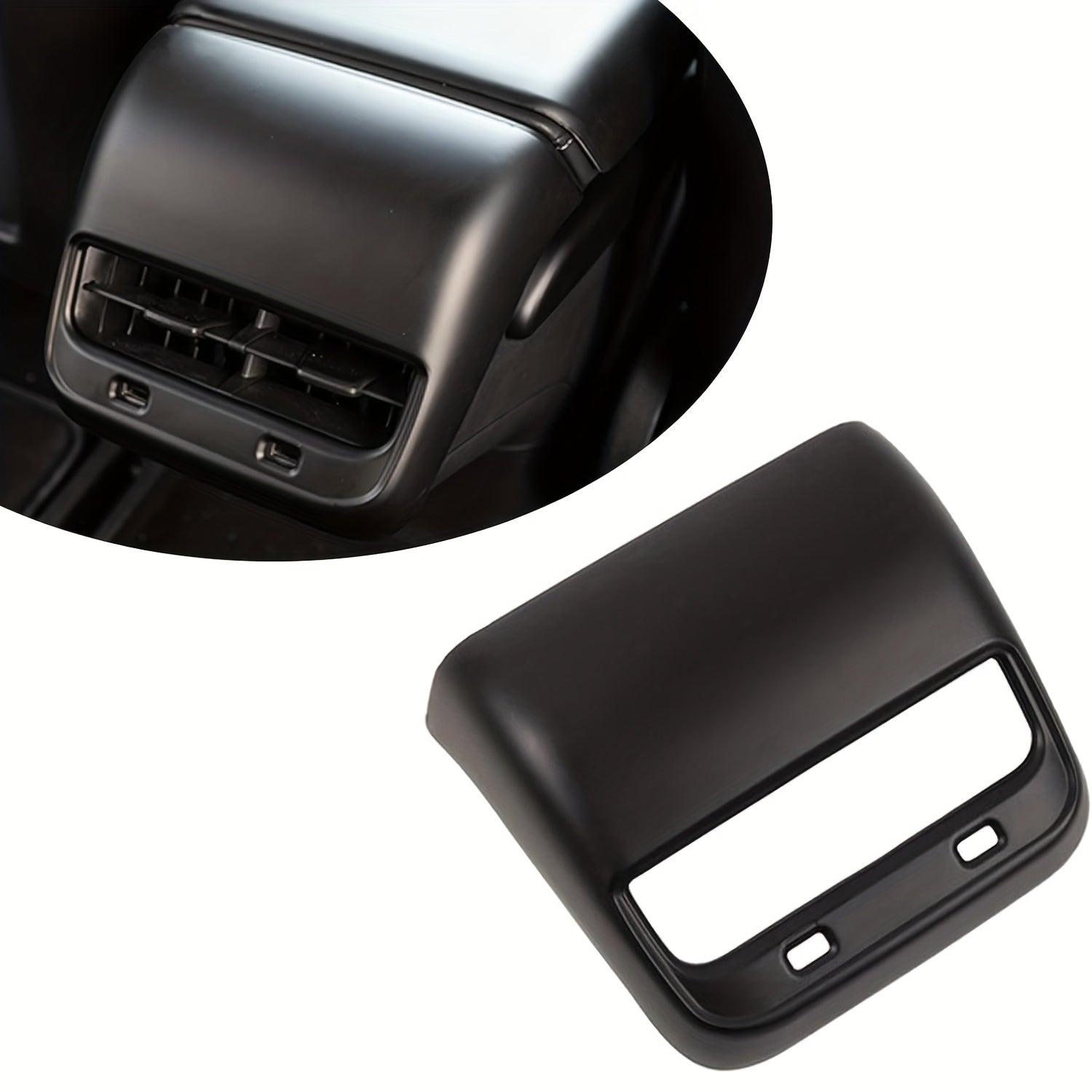 Rear Carbon Fiber Finish AC Vents Trim for Tesla Model 3 Y Auto Decor