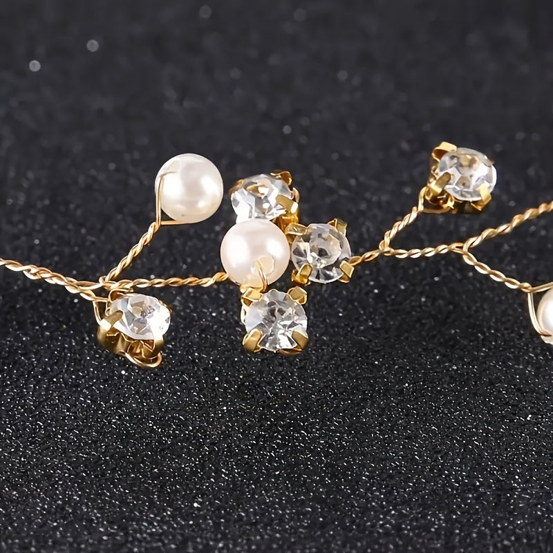 To'y kiyimlarini bezash uchun marjon to'y soch aksessuari