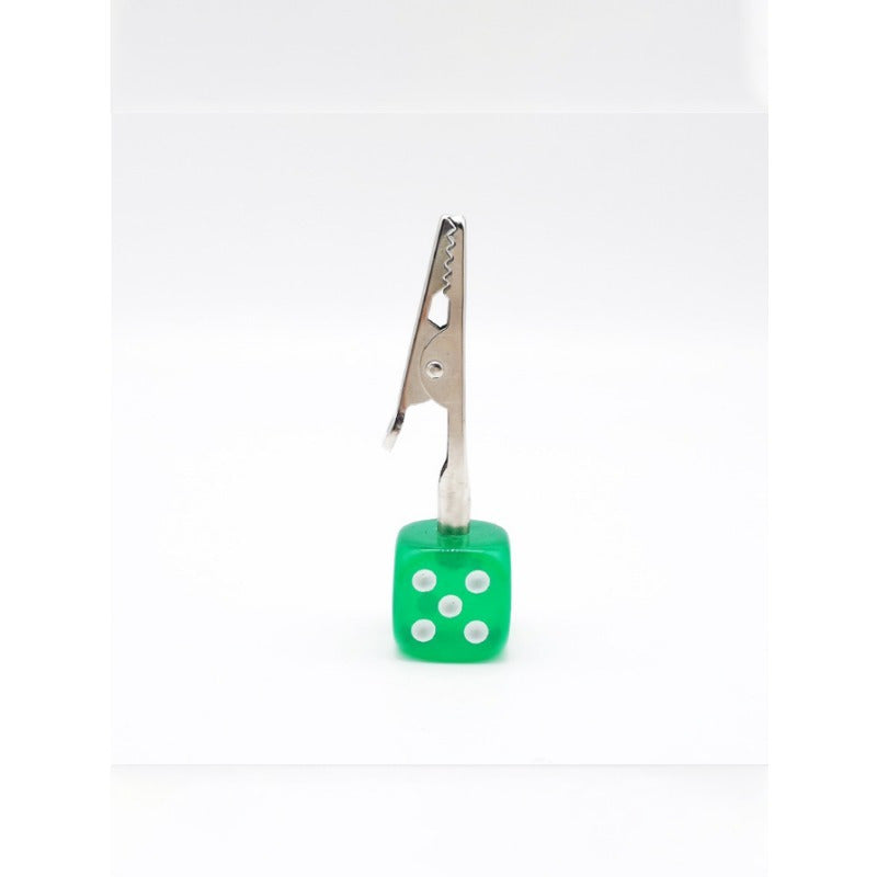 Multicolor Acrylic Dice-Shaped Paper Clip for Office and Tobacco Use