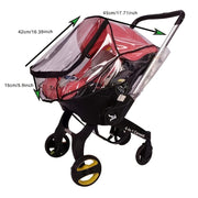 Baby Stroller Rain Cover Waterproof Breathable EVA with Zipper Door and Side Ventilation