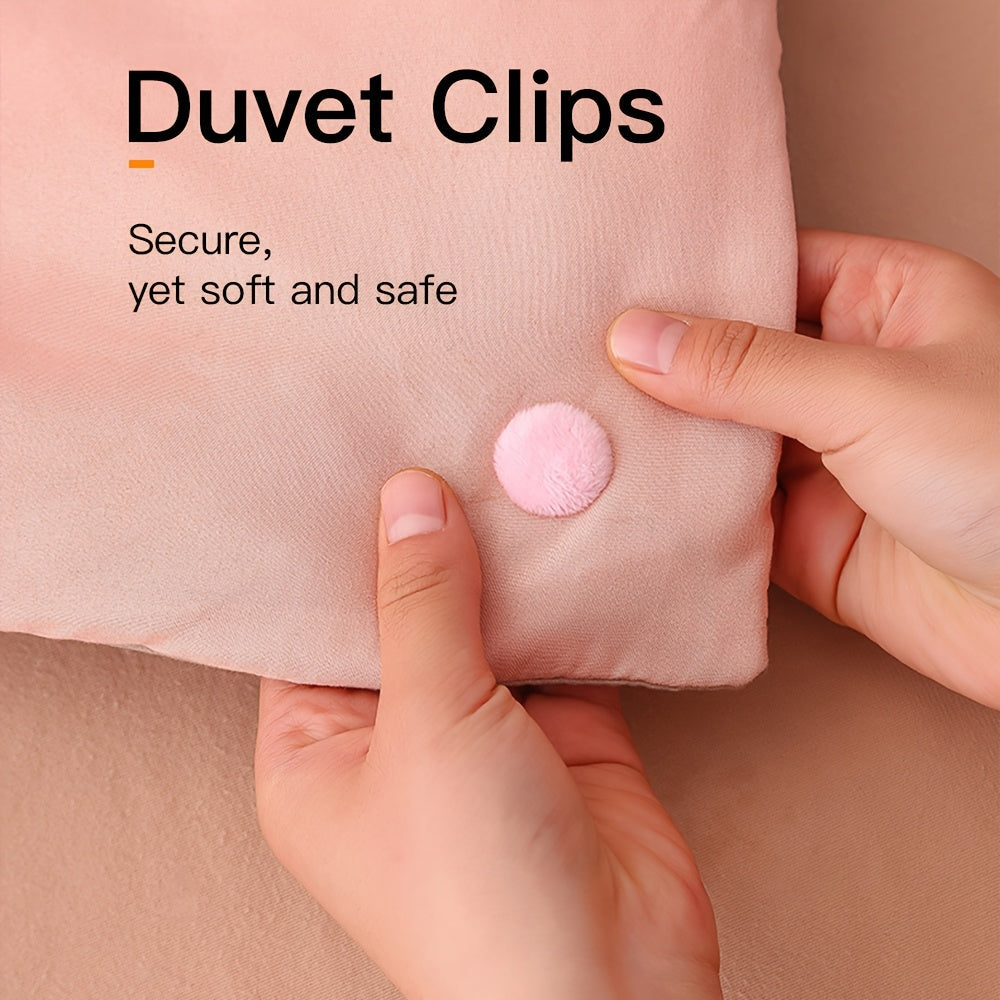 Set of 5, 7, or 9 Quilt Fixers for Duvets and Sheets, Corner Buckles, Soft and Detachable