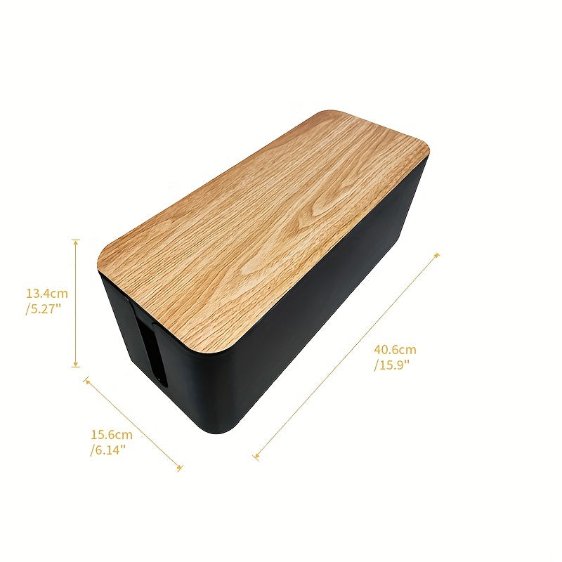Durable Cable Management Box for Hiding Wires and Power Strips for Home Office Organization
