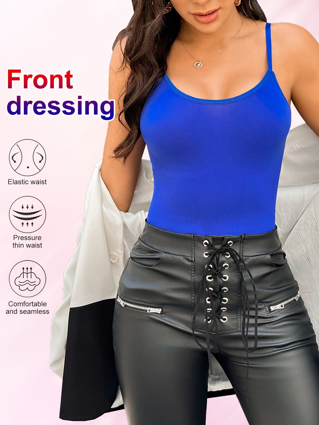 Body moldeador femenino con soporte alto, control de abdomen, levantamiento de glúteos, punto acanalado, nylon ligero con elastano